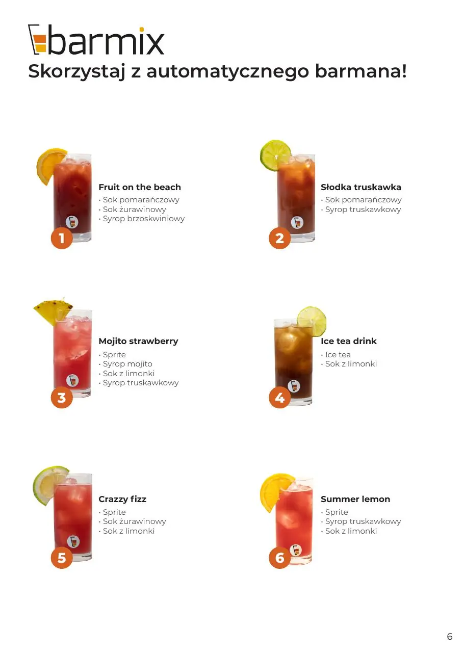 BarMix menu 6