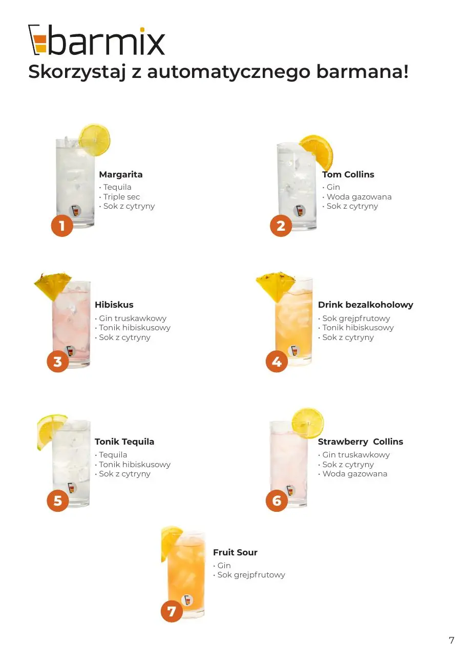 BarMix menu 7